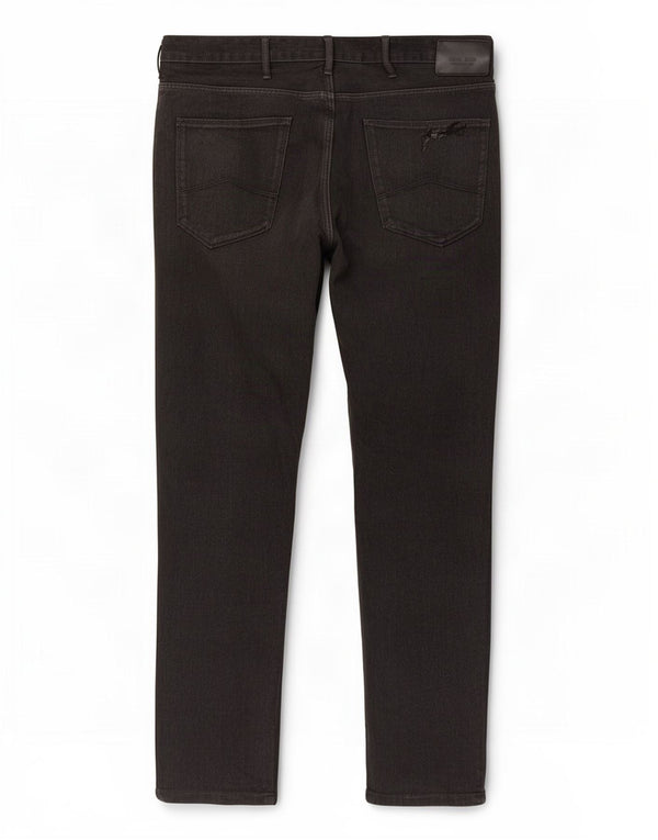 Armani Mens Slim Jeans W36 L30 Algodón Negro