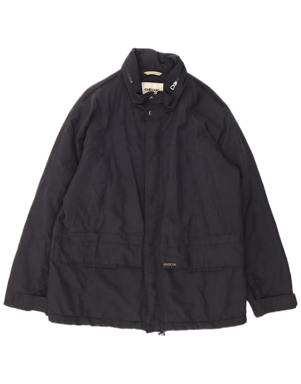 Chaqueta cortavientos con capucha para hombre Geox UK 42 XL Negro