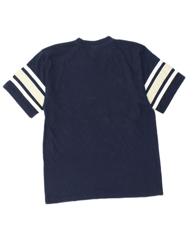 CHAMPION Camiseta gráfica para hombre Top Small Azul marino Colorblock Algodón