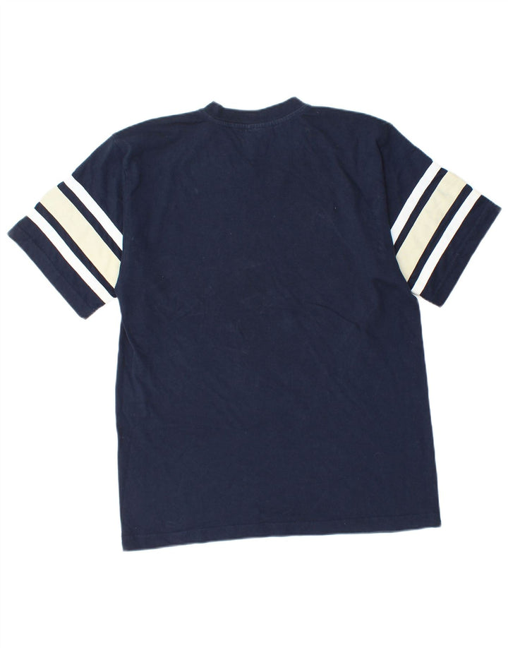 CHAMPION Camiseta gráfica para hombre Top Small Azul marino Colorblock Algodón