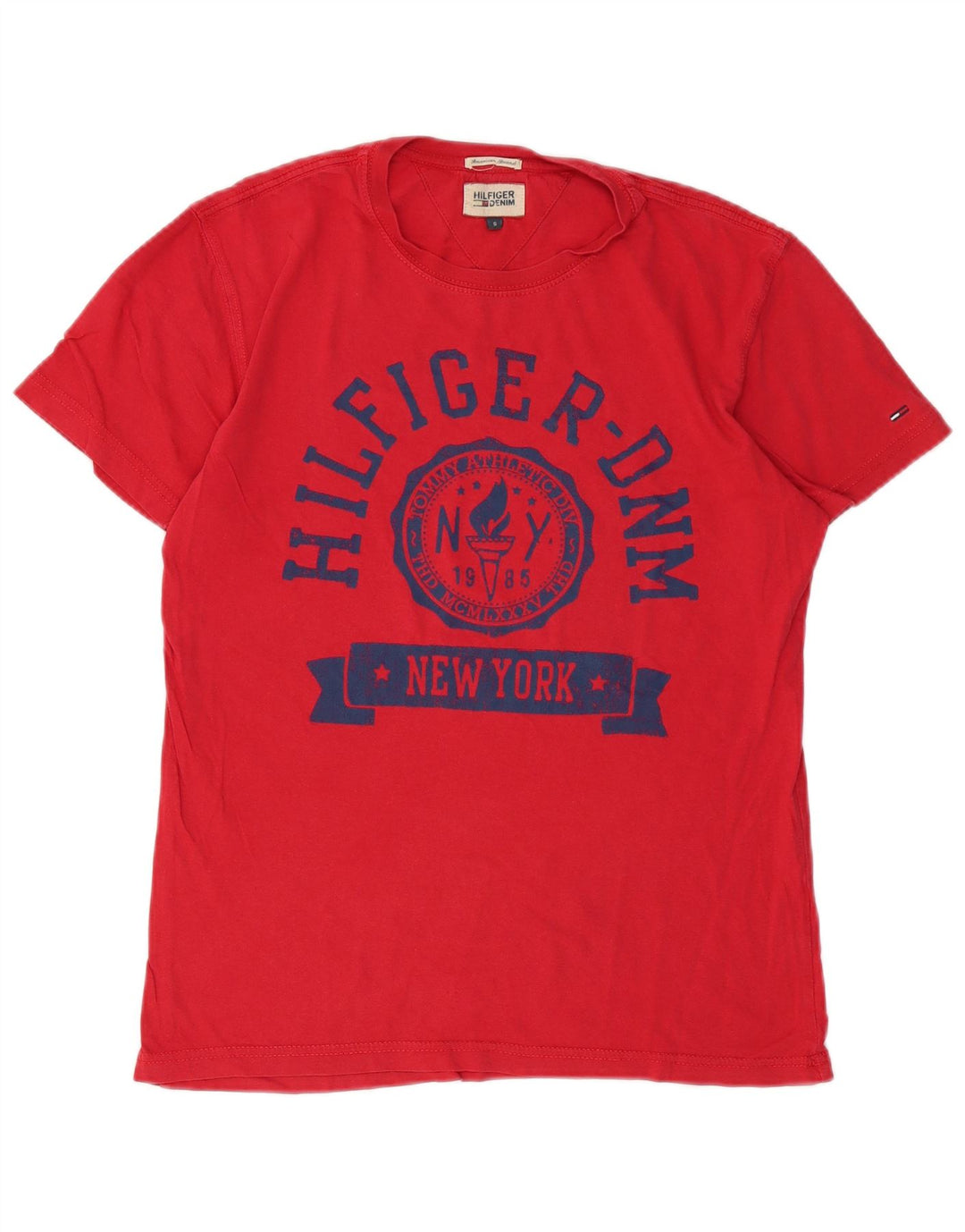 Tommy Hilfiger Camiseta gráfica para hombre Top Small Red Cotton