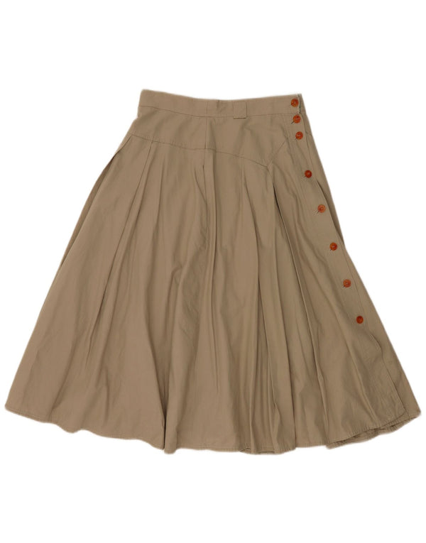 Falda acampanada vintage para mujer IT 38 XS W26 Algodón beige