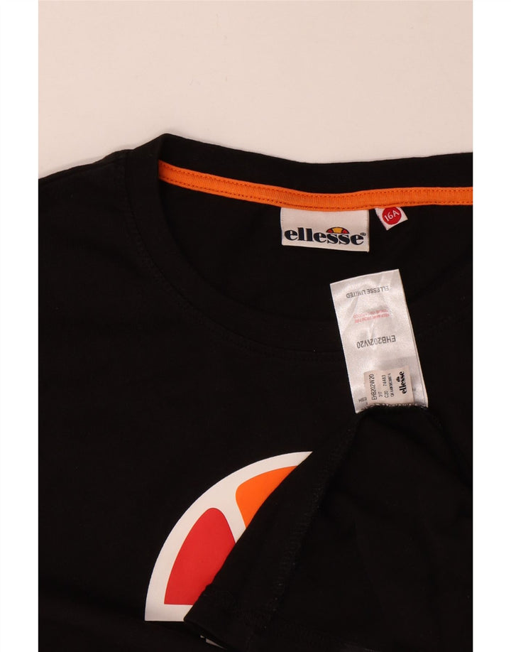 Ellesse Camiseta gráfica para niño manga larga 15-16 años Algodón negro