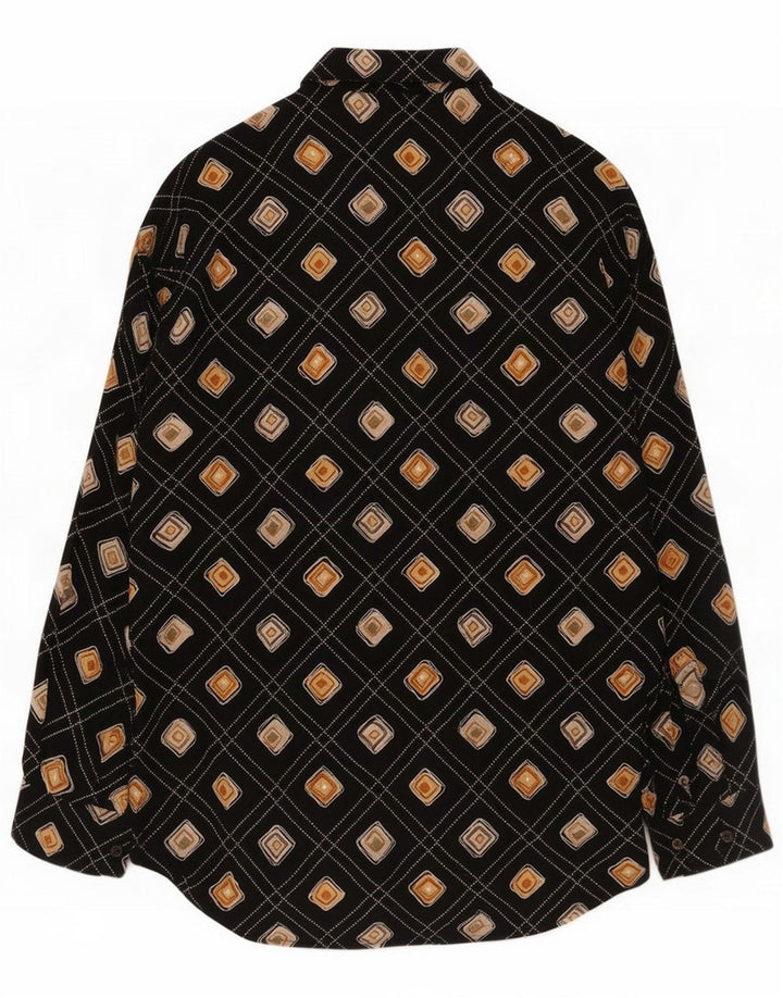 Kantaros Camisa para hombre Medium Black Geométrico