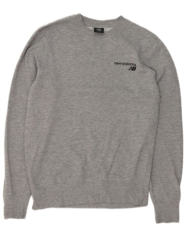 New Balance Hombre Sudadera Jumper Small Gris Algodón