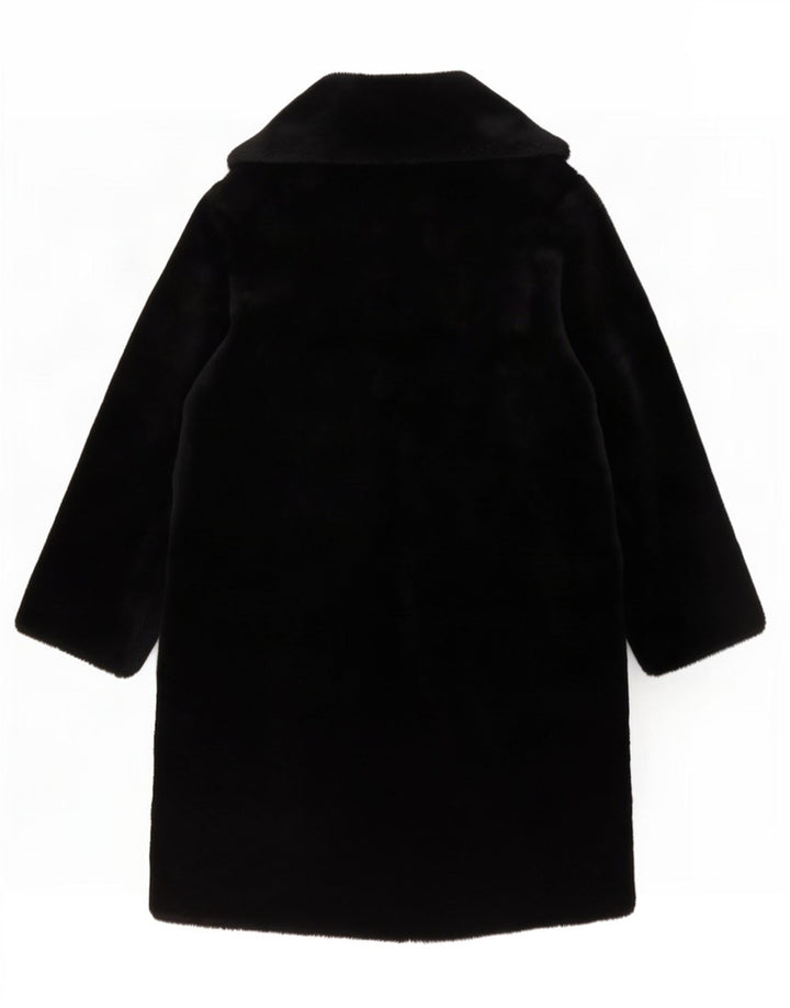 Vintage mujer Velour abrigo Reino Unido 14 acrílico negro grande