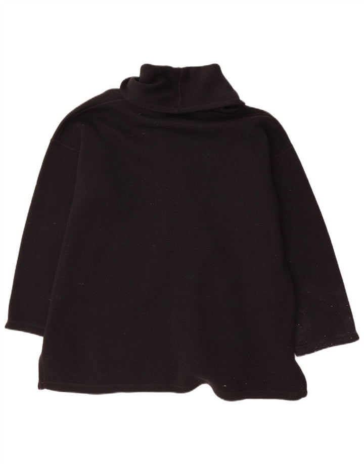 Vintage mujer oversized Cardigan suéter Reino Unido 14 lana negra mediana
