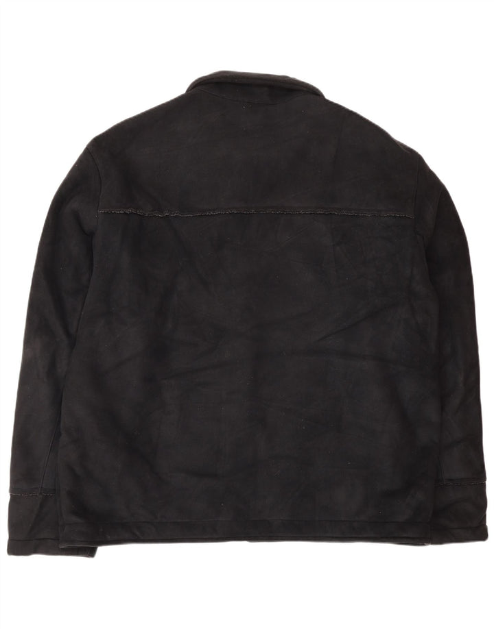 Marks & Spencer Chaqueta Sherpa para Hombre UK 42 XL Negro
