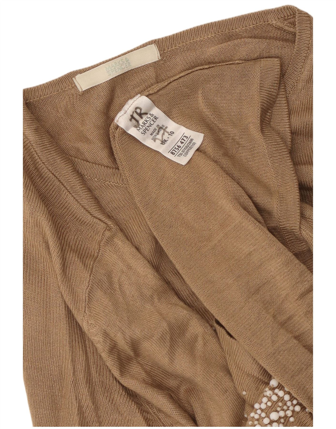 Marks & Spencer Suéter tipo cárdigan extragrande para mujer UK 10 Small Brown