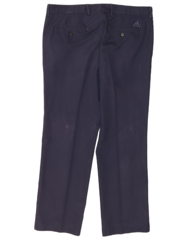 Adidas Mens Climalite Chino Pantalones W36 L29 Azul Marino Poliéster