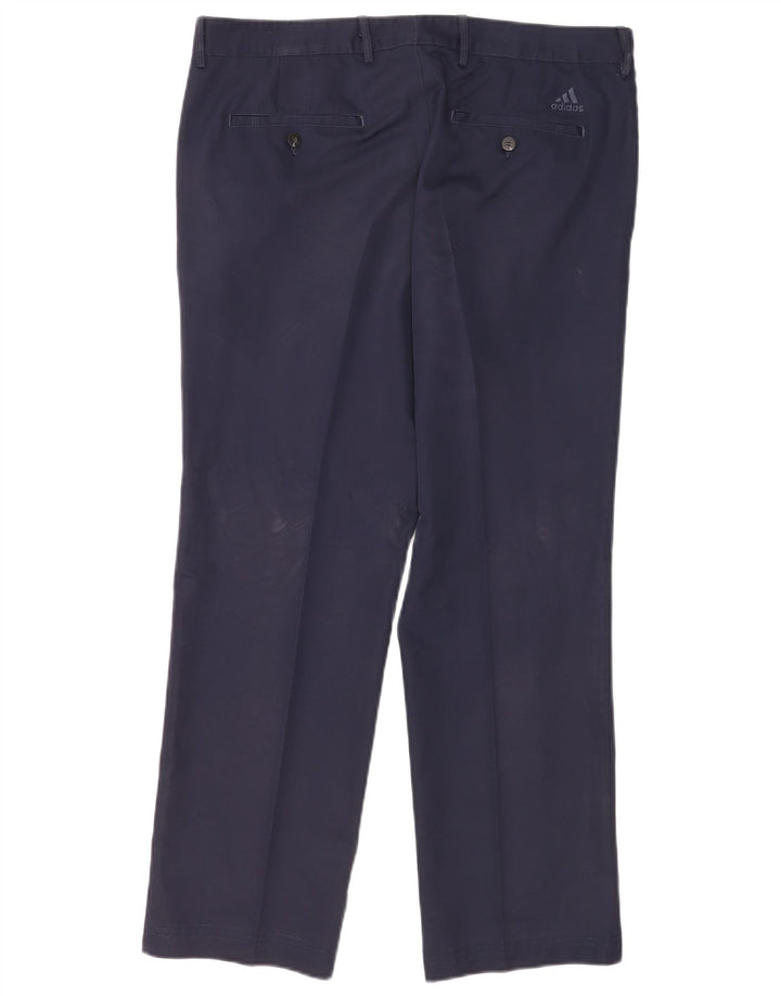 Adidas Mens Climalite Chino Pantalones W36 L29 Azul Marino Poliéster