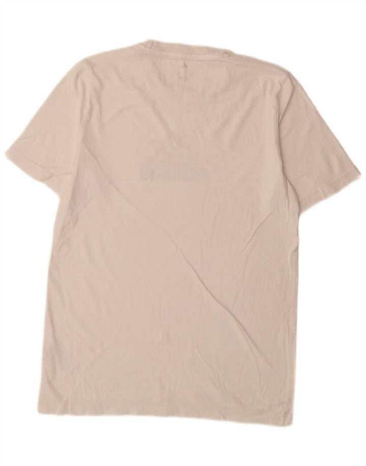 Adidas - Camiseta gráfica para hombre, talla pequeña, algodón blanco