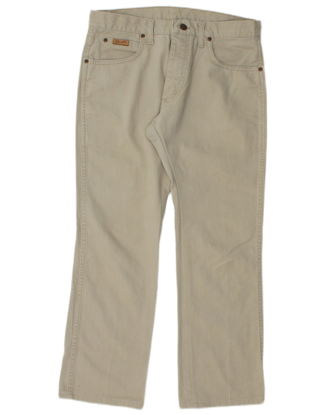 WRANGLER Pantalones casuales rectos Texas para hombre W32 L27 Algodón beige