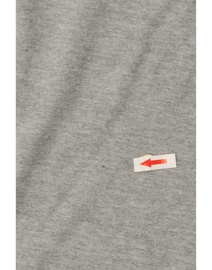 Champion Top gráfico de manga larga de algodón color block en gris medio para hombre