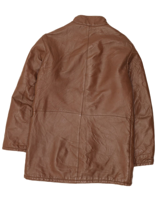 LAVORAZIONE ARTIGIANA Chaqueta de cuero para hombre IT 48 Cuero marrón medio