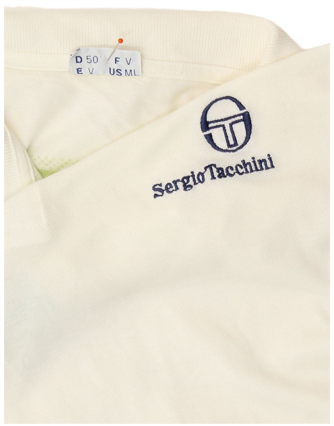 SERGIO TACCHINI Polo Hombre IT 50 Medio Algodón Rayas Blanco