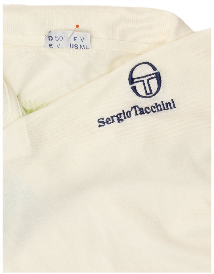 SERGIO TACCHINI Polo Hombre IT 50 Medio Algodón Rayas Blanco