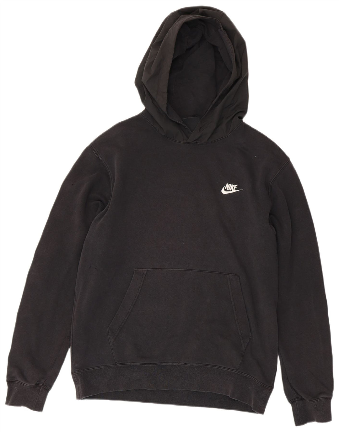 Nike Sudadera con capucha gráfica para hombre, jersey de algodón negro mediano