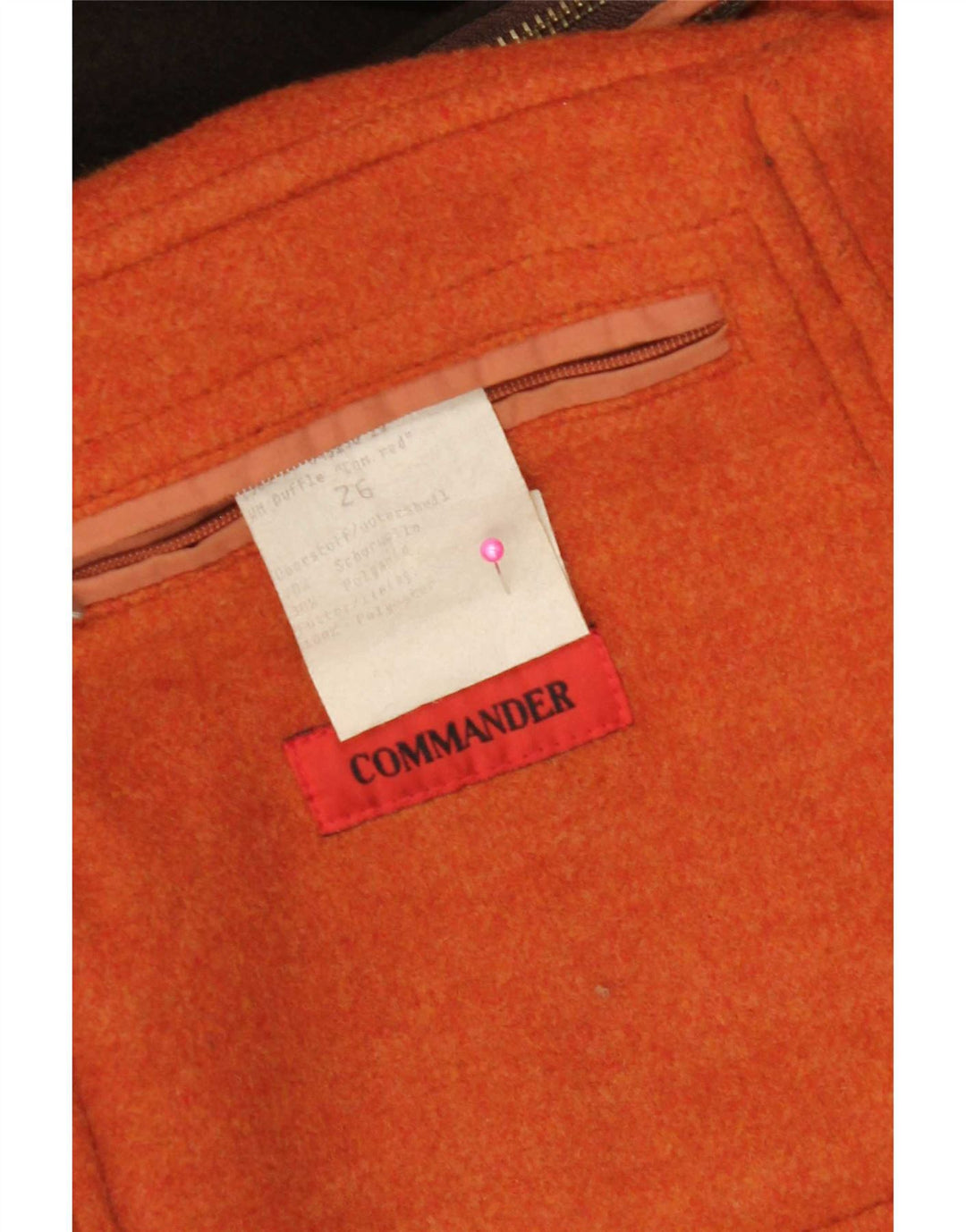 Commander Trenca con capucha para hombre UK 42 XL Lana marrón