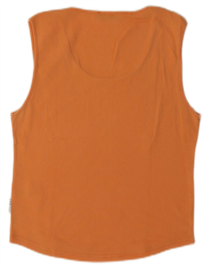 Max & Co. Top corto sin mangas para mujer UK 12 Algodón naranja mediano