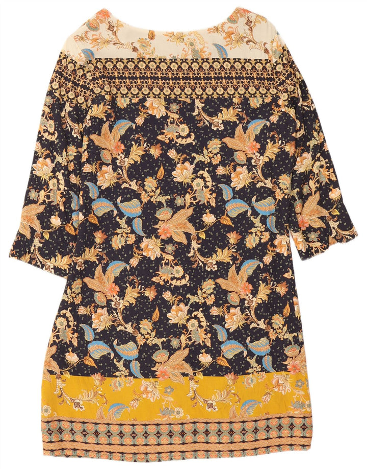 Desigual Vestido tubo de manga 3/4 para mujer EU 38 Medium Multicolor Floral