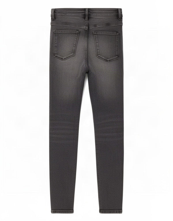 Zara Vaqueros Pitillo Mujer EU 40 Mediano W30 L26 Algodón Gris
