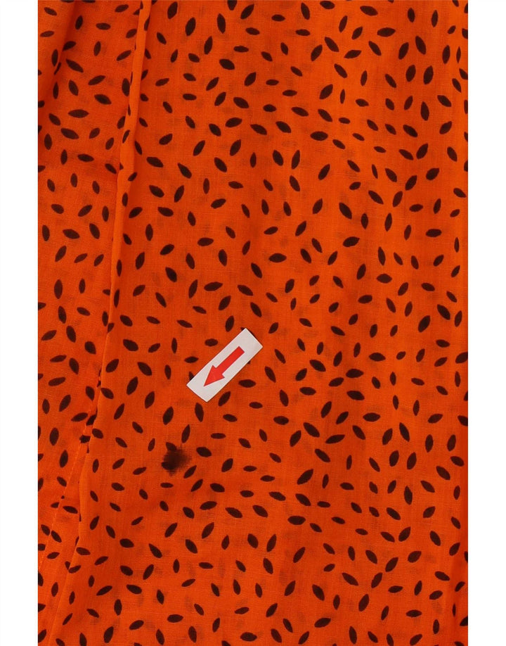 Vintage mujer Sundress Reino Unido 14 naranja medio manchado