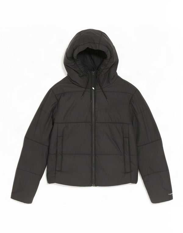 Nike Womens Therma-Fit Graphic Hooded Padded Jacket UK 6 XS Black