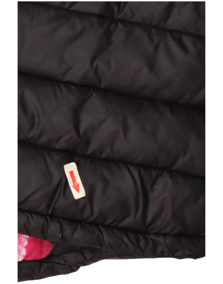 Superdry Abrigo acolchado con capucha para mujer, talla 48, nailon negro mediano