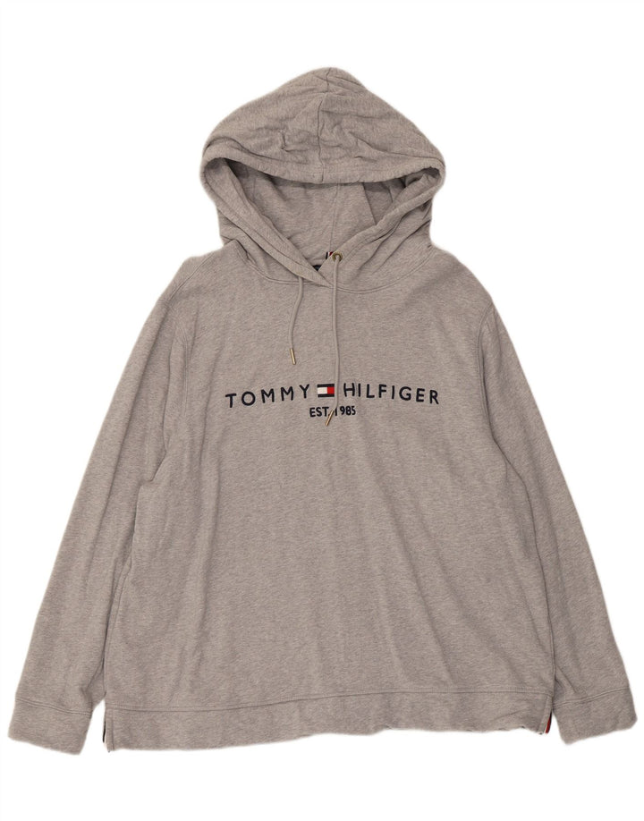 Tommy Hilfiger Jersey con capucha gráfico para hombre 2XL Algodón gris