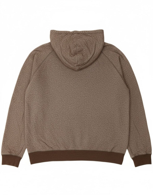 Gap Sudadera con capucha y cremallera para hombre XL Marrón moteado