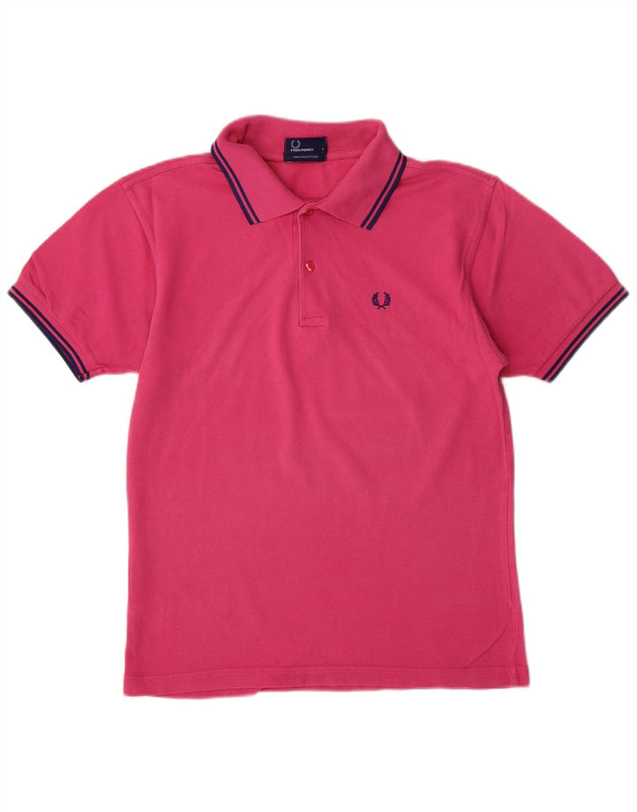 FRED PERRY Polo para hombre pequeño algodón rosa
