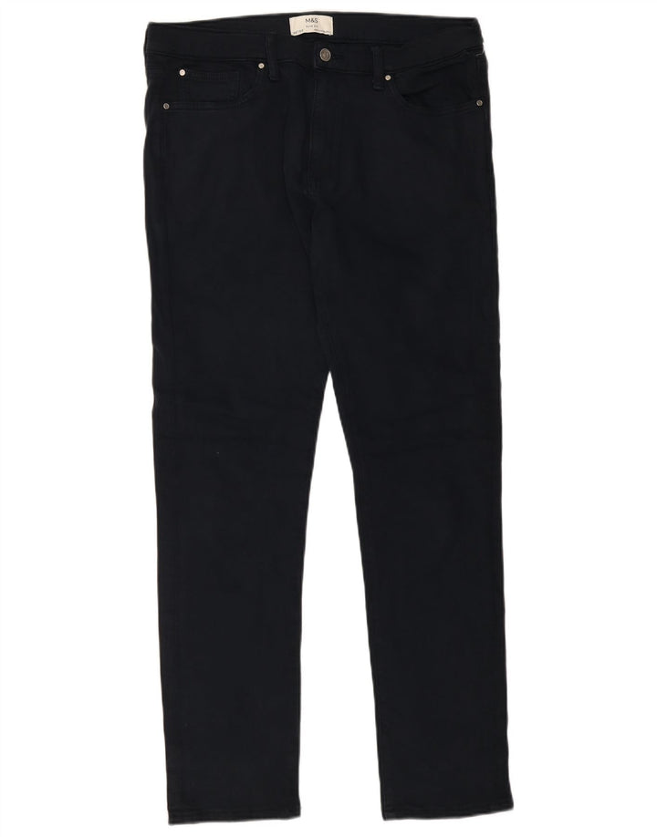 Marks & Spencer Jeans ajustados para hombre W36 L33 Algodón azul marino