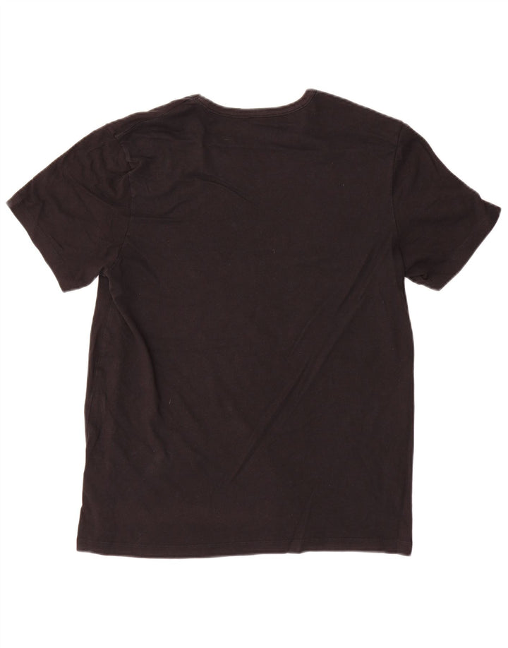 Hugo Boss Hombre Camiseta Top Medium Negro Algodón