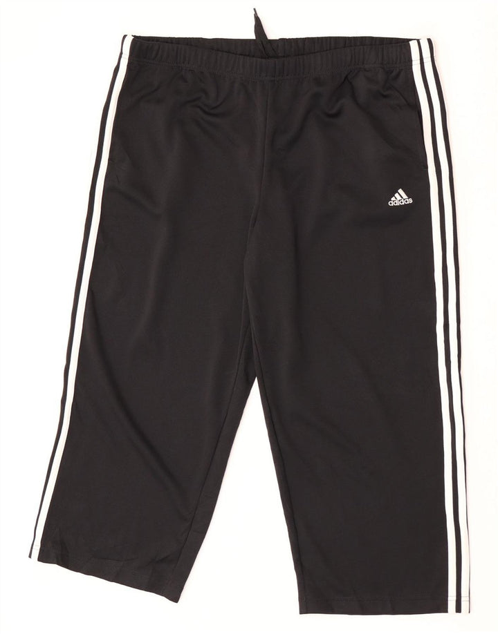 Adidas Climalite Capri Pantalones de Chándal para Mujer UK 18 XL Poliéster Negro
