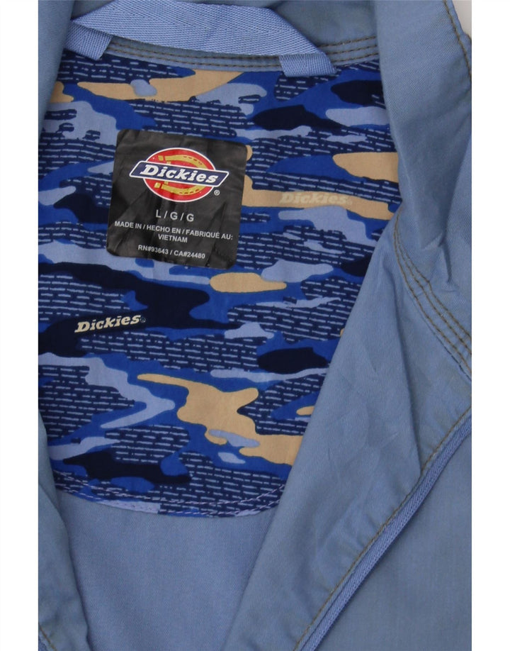 DICKIES Mens Windbreaker Jacket UK 40 Large Blue Polyester Vintage Dickies and Second-Hand Dickies from Messina Hembry 