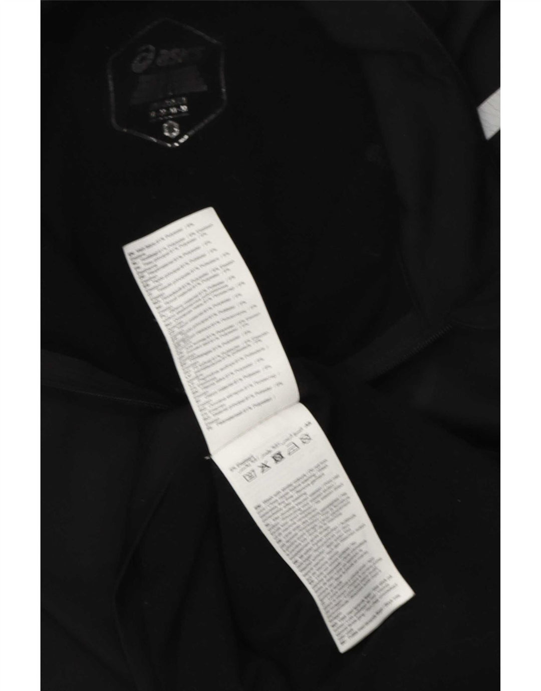 Asics Hombre Zip Neck Jersey Chándal Top Mediano Poliéster A Rayas Negro