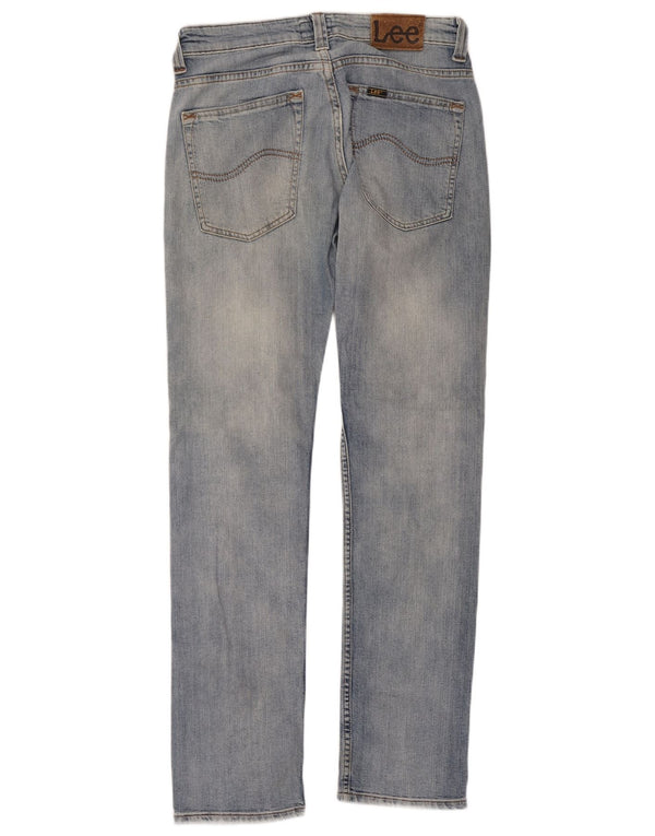 Vaqueros Lee Powell Slim Para Mujer W31 L34 Algodón Azul