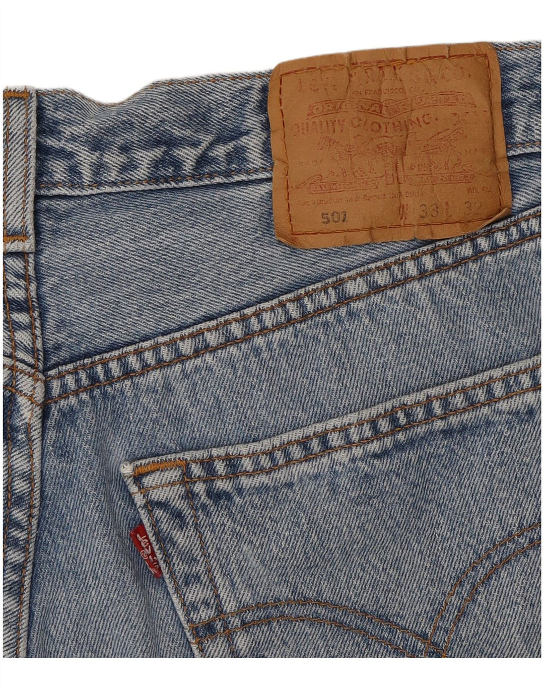 LEVI'S Mens 502 Denim Shorts W33 Medium Blue