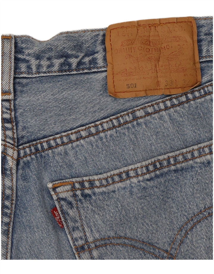 LEVI'S Mens 502 Denim Shorts W33 Medium Blue