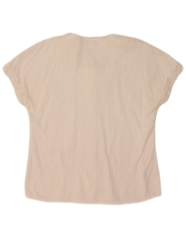 Enara Camicece Blusa de manga corta para mujer UK 46 Large White