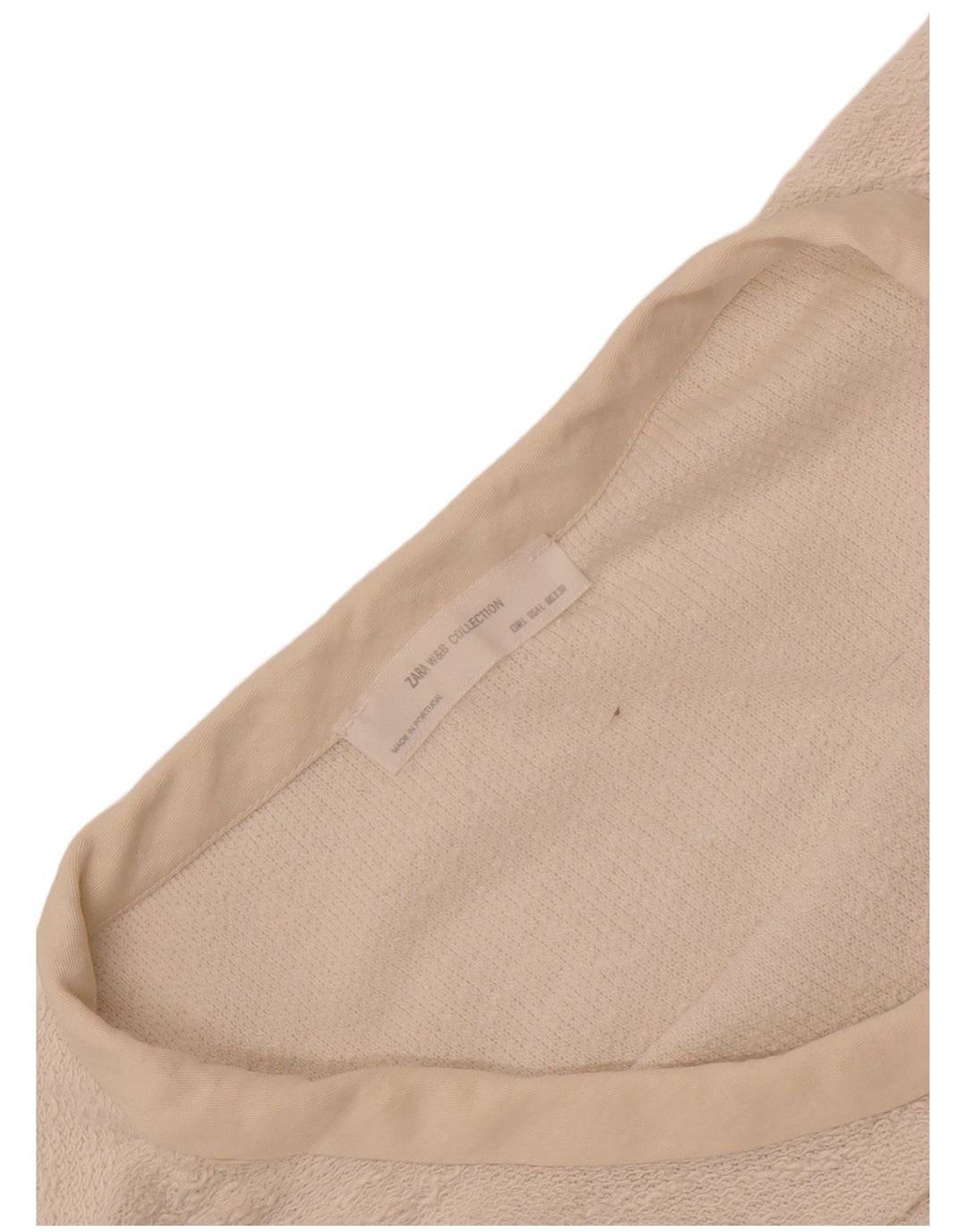 Zara Mujer Camiseta Extragrande Top UK 46 Large Blanco