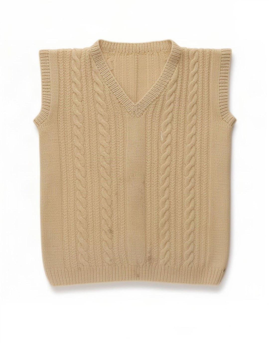 Vintage mujer chaleco camiseta Reino Unido 12 medio beige