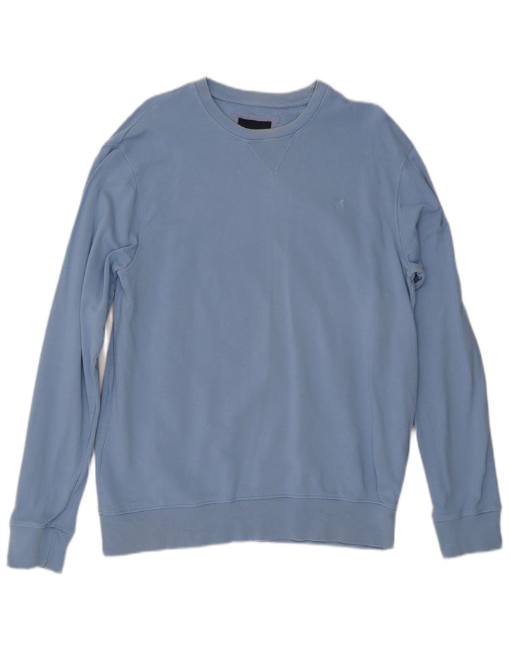 Crew Clothing Sudadera para hombre Jumper Large Azul Algodón
