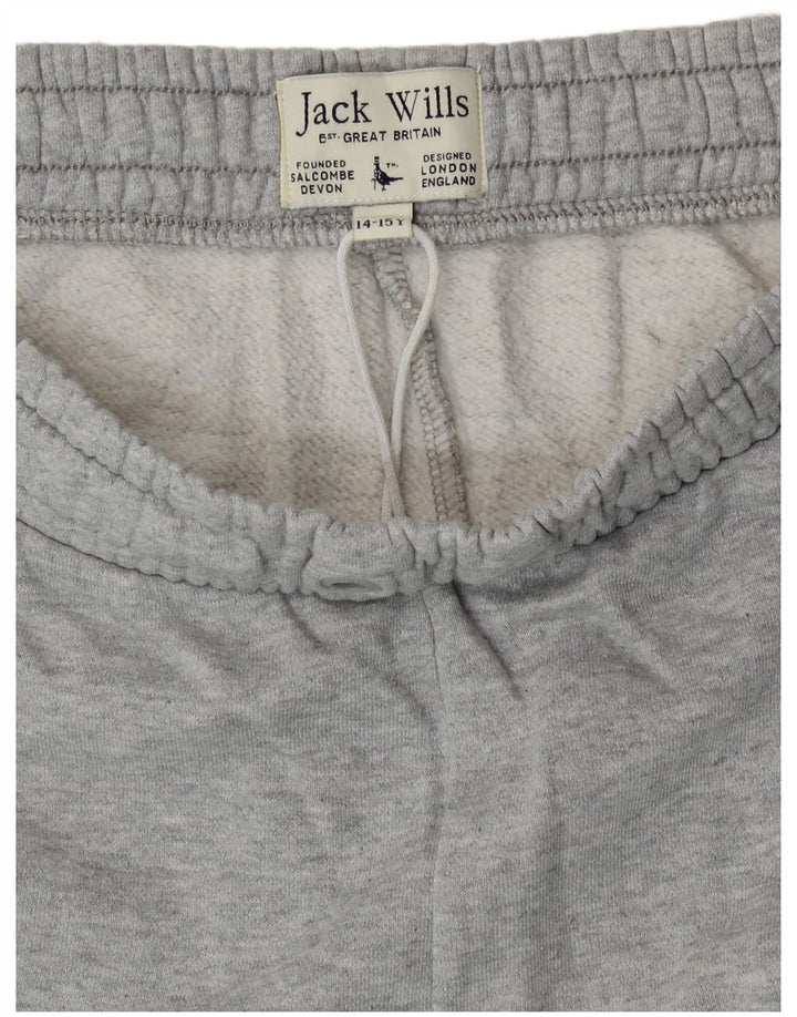 Jack Wills Pantalones de chándal para niño Joggers 14-15 años Gris Algodón