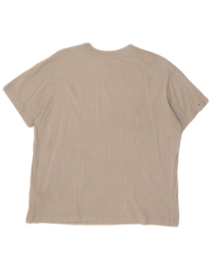 Nike Camiseta holgada para hombre Top mediano de algodón blanco roto