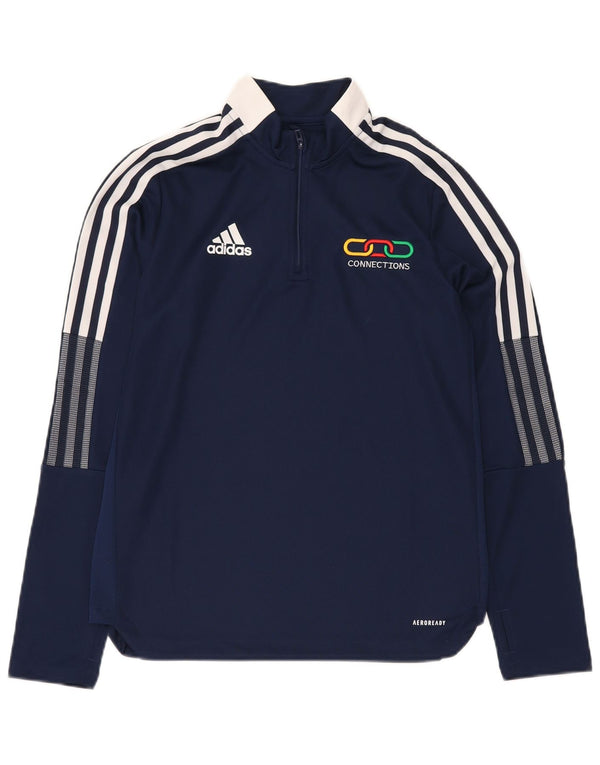 ADIDAS Camiseta de chándal Aeroready Graphic Pullover para niños 13-14 años Azul Marino