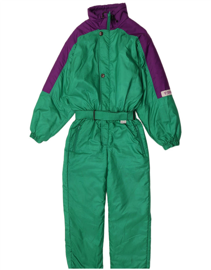 Brugi Mono de esquí para mujer IT 48 XL Verde Colorblock Poliéster Retro