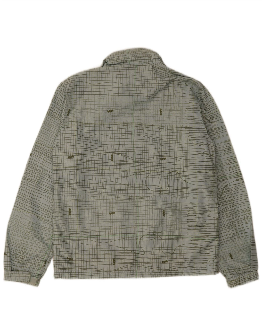 Quiksilver Chaqueta impermeable para mujer UK 46 Large Blue Check Poliéster