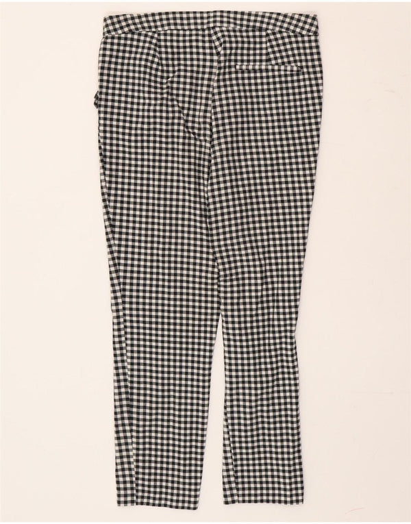 Zara Mujer Pantalón Chino Slim Medium W30 L26 Black Gingham